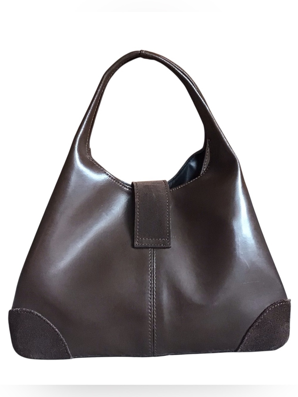 Tiffany & Fred Paris Brown Leather & Suede Purse - Picture 2 of 9